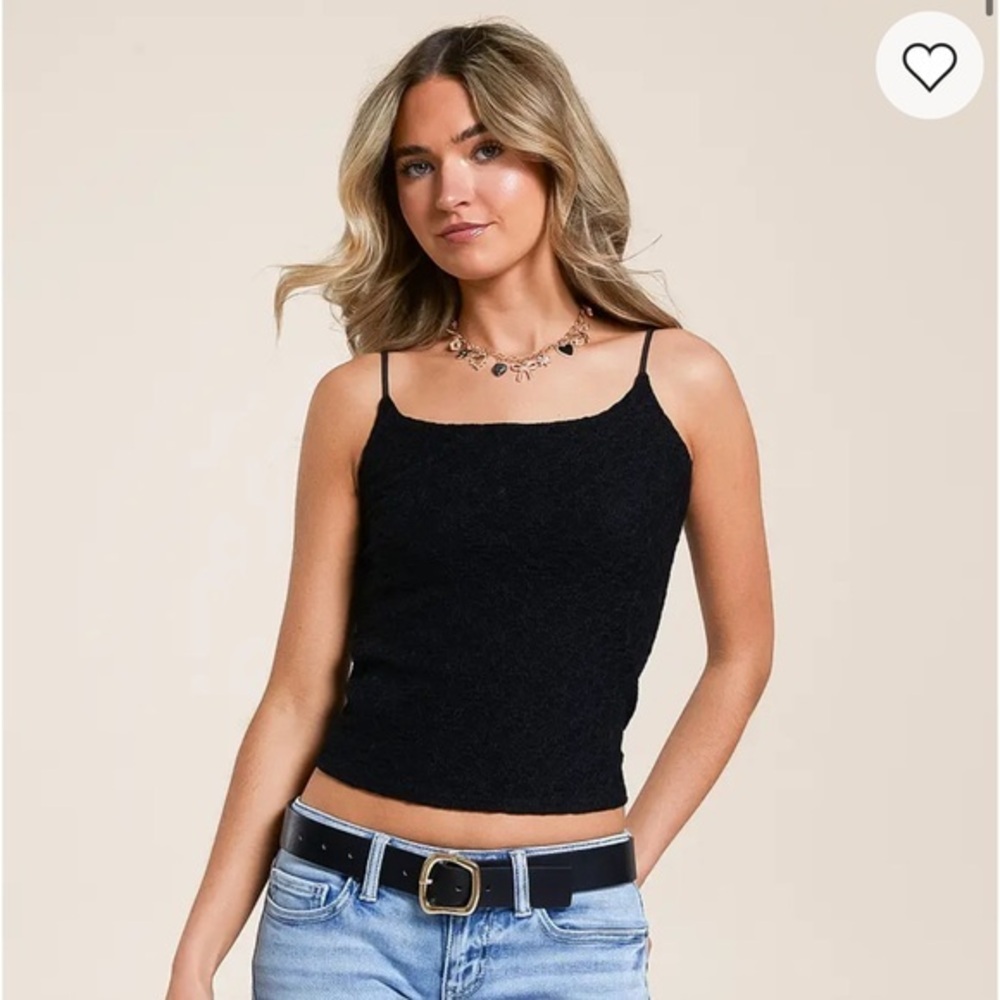 NWT Willow&Root Black Lace Tank